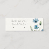 Blauer Wildblume Op Loop Stufendarstellung Mini Visitenkarte (Vorderseite)