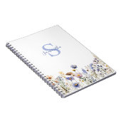 Blauer Wildblume Personalisiert Notizblock (Rechte Seite)