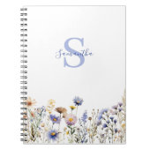 Blauer Wildblume Personalisiert Notizblock (Vorderseite)