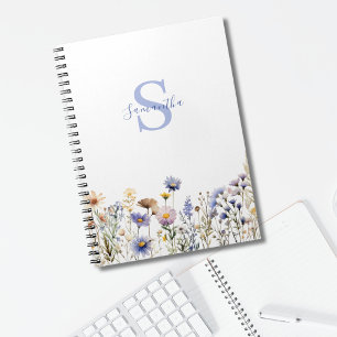 Blauer Wildblume Personalisiert Notizblock