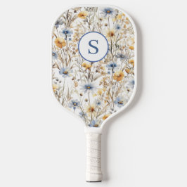 Blauer Wildblume Personalisiert Pickleball Schläger