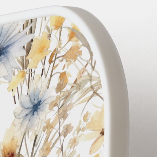 Blauer Wildblume Personalisiert Pickleball Schläger (Linke Seite)