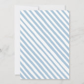 Blauer Wildblume Schmetterling Babydusche Einladung (Rückseite)