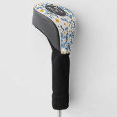 Blauer Wildblumen-Golf-Schutzbezug Golf Headcover (angewinkelt)