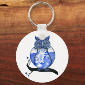 Blauer Wildhühner Schlüsselanhänger (Vorderseite)