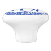 Blauer Wildwuchs Blütenfüßer Gesichter Verlassen Keramikknauf (Seitenansicht)