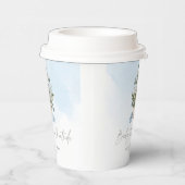 Blauer Winter Baby mit kalter Außendusche Pappbecher (Rechts)