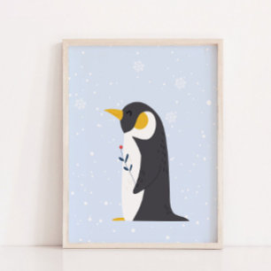Blauer Winter   Dekor des Polarktischen Kinderzimm Poster