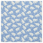 Blauer Winter-Eisbär Stoff (Muster)