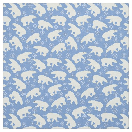 Blauer Winter-Eisbär Stoff (Muster)