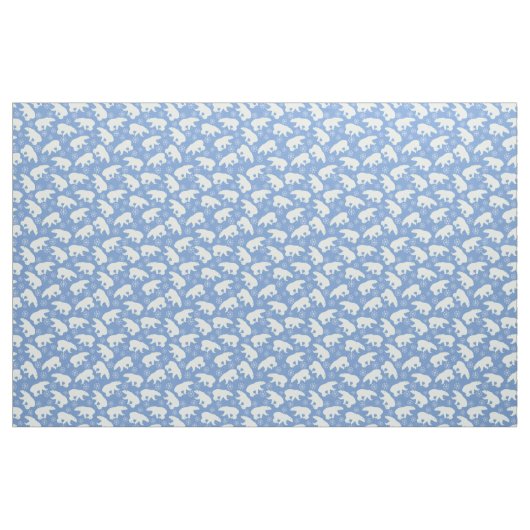 Blauer Winter-Eisbär Stoff (Fat Quarter (45,7 x 55,9 cm))