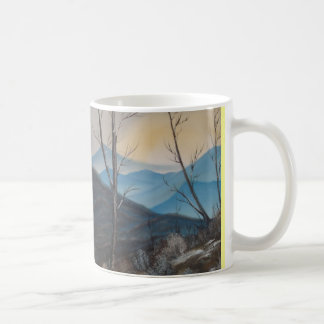 Blauer Winter-Gebirgsdoppelseitige Tasse