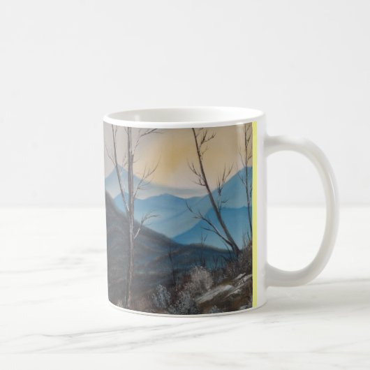 Blauer Winter-Gebirgsdoppelseitige Tasse (Rechts)