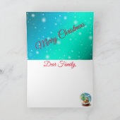 Blauer Winter Karte (Innenseite)