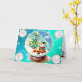 Blauer Winter Karte (Gelbe Blume)