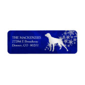 Blauer Winter Kurzzeitiger Zeiger Rücksendeadresse (Vorne)