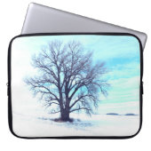 Blauer Winter Laptopschutzhülle (Vorderseite)