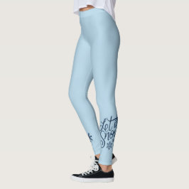 Blauer Winter Lassen Sie es Leggings schnee