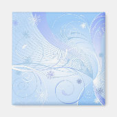 blauer Winter Magnet (Vorne)