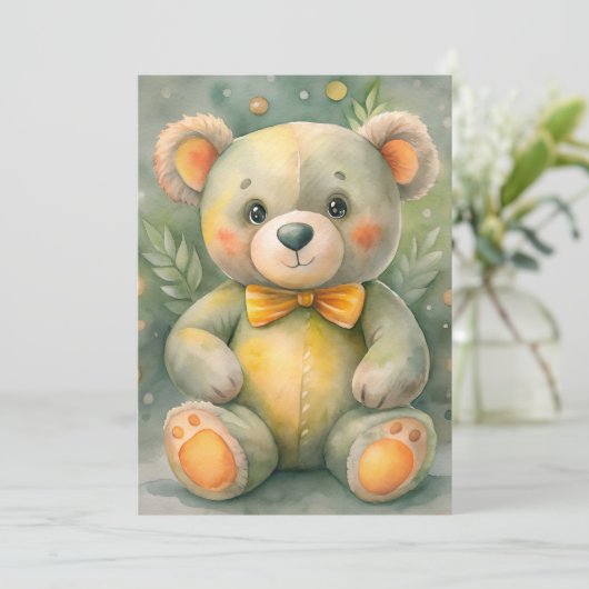 Blauer Winter mit Deeers Einladung (Stehend Vorderseite)