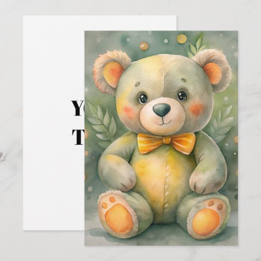 Blauer Winter mit Deeers Einladung (Vorne/Hinten)