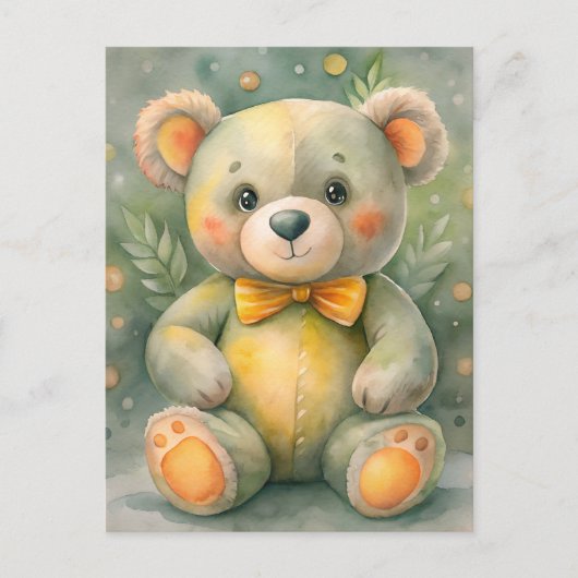 Blauer Winter mit Deeers Postkarte (Vorderseite)