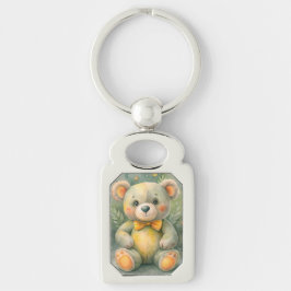 Blauer Winter mit Deeers Schlüsselanhänger