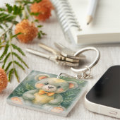 Blauer Winter mit Deeers Schlüsselanhänger (Vorderseite rechts)