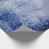 Blauer Winter Pine Tree Wald Geschenkpapier (Ecke)