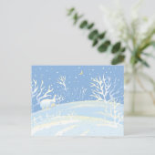 Blauer Winter Postkarte (Stehend Vorderseite)