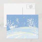 Blauer Winter Postkarte (Vorne/Hinten)