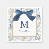 Blauer Winter Quadratisch Saisonell Serviette (Vorderseite)