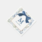 Blauer Winter Quadratisch Saisonell Serviette (Ecke)