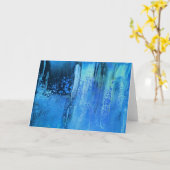 'Blauer Winter Regen' Karte (Gelbe Blume)