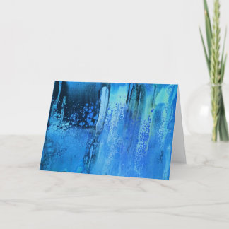 'Blauer Winter Regen' Karte