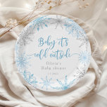 Blauer Winter Silber Schneeflocken Babydusche Ball Pappteller<br><div class="desc">Blauer Winter Silber Schneeflocken Babydusche Balloon Paper Tellers Matching Artikel sind verfügbar.</div>
