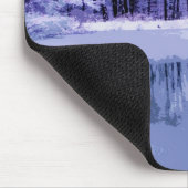 Blauer Winter-Teich Mousepad (Ecke)