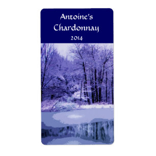 Blauer Winter-Wald