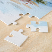 Blauer Winter Weihnachtsmann & Waldtiere Puzzle (Seite)