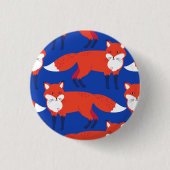 Blauer Winterwald Button (Vorderseite)