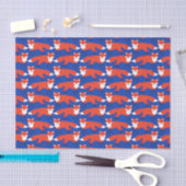 Blauer Winterwald Seidenpapier (Handwerk)