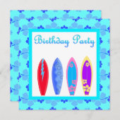 BLAUER WIPOUT BIRTHDAY PARTY INVITATION aqua Einladung (Vorne/Hinten)