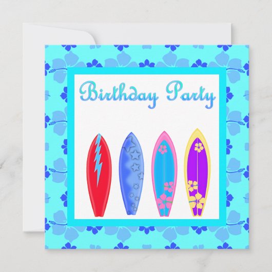 BLAUER WIPOUT BIRTHDAY PARTY INVITATION aqua Einladung (Vorderseite)