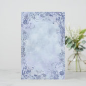 Blauer Wirbel Briefpapier (Stehend Vorderseite)