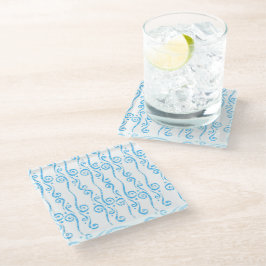 Blauer Wirbel-Coaster Glasuntersetzer
