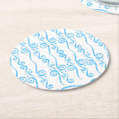 Blauer Wirbel-Coaster Runder Pappuntersetzer (Angewinkelt)