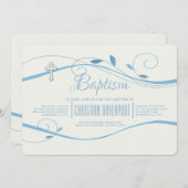 Blauer Wirbel Einladung (Vorne/Hinten)