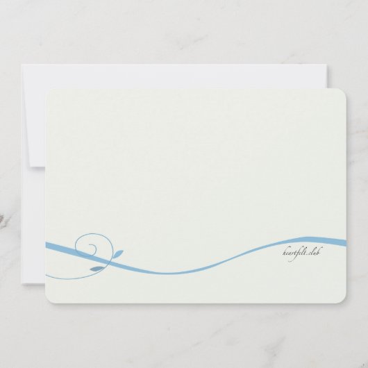 Blauer Wirbel Einladung (Rückseite)