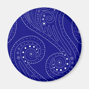 Blauer Wirbel Magnet