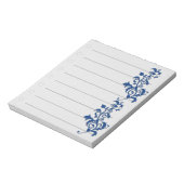 Blauer Wirbel Notizblock (Rotiert)